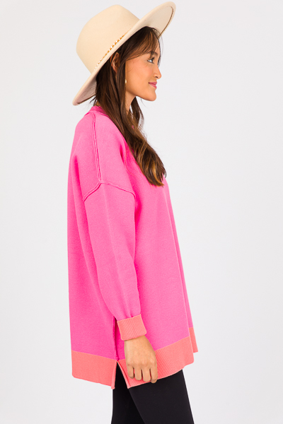 Sawyer Sweater, Pink/Orange
