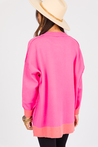 Sawyer Sweater, Pink/Orange