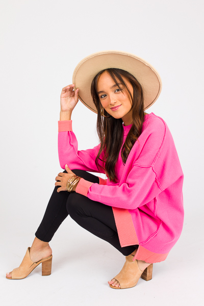 Sawyer Sweater, Pink/Orange