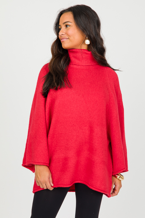 Isabelle Sweater, Tomato Red