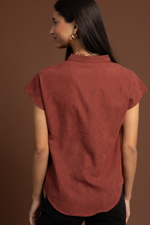 Drop Shoulder Blouse, Deep Rust - 1020-145.jpg