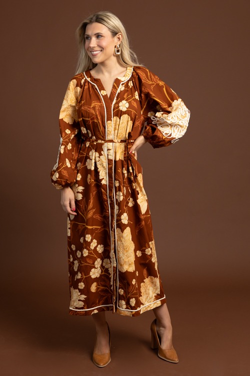 Roped In Floral Maxi, Brown - 1020-159.jpg