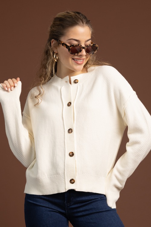 Tortoise Button Cardigan, Cream - 1020-210.jpg