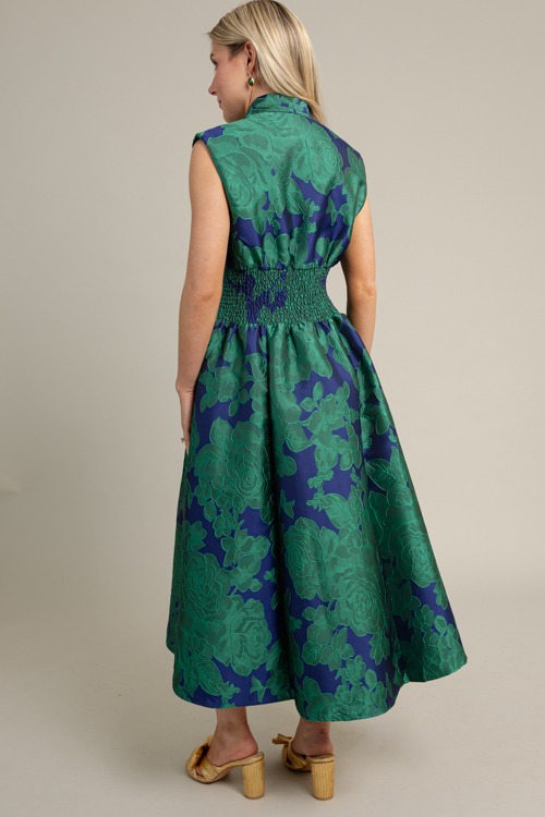 Floral Jacquard Zip Maxi, Green - 1021-106.jpg