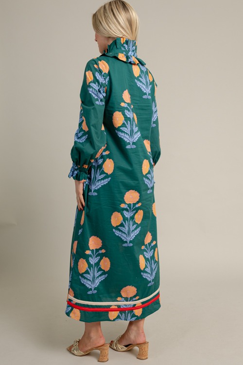 Bella Floral Maxi, Hunter Green - 1021-113.jpg