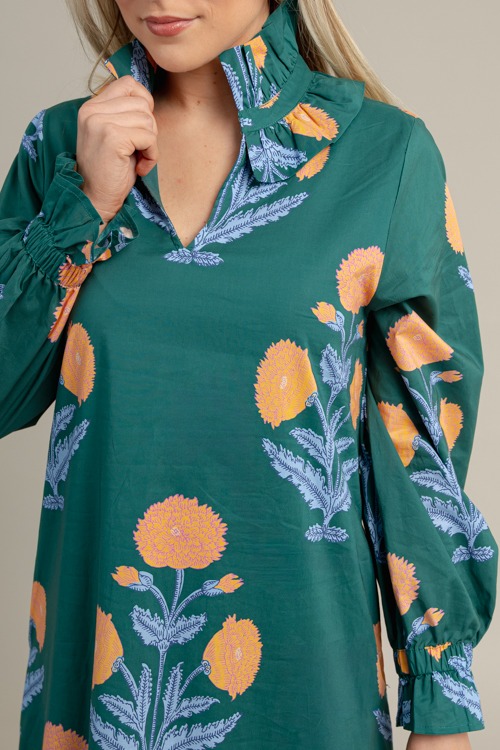 Bella Floral Maxi, Hunter Green - 1021-114.jpg