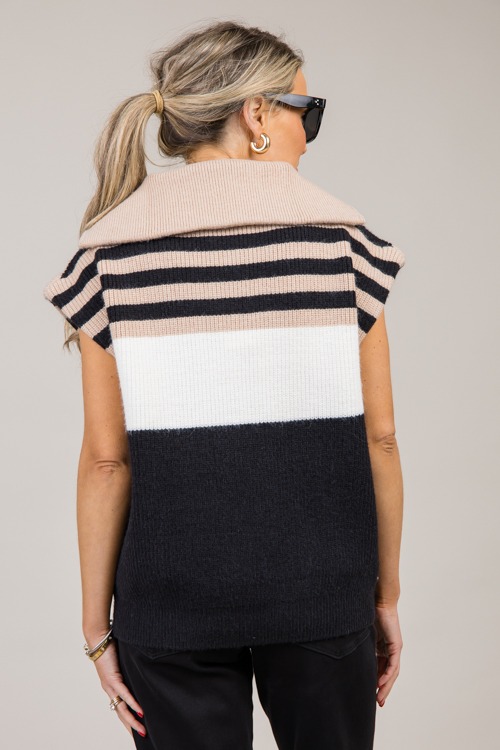 Neutral Stripe Half Zip Sweater - 1021-12.jpg