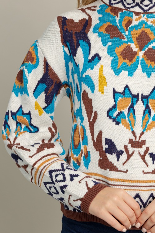 Vivid Print Sweater, Cream - 1021-15.jpg