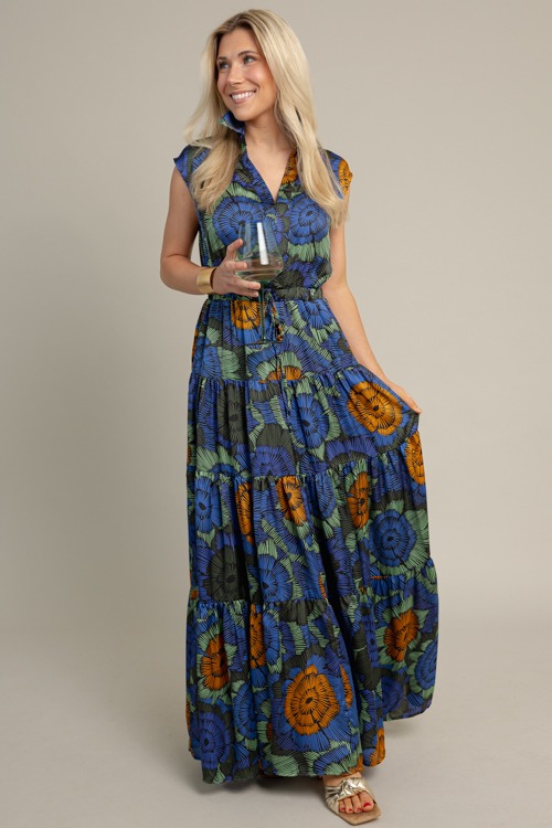 Color Burst Maxi, Blue Multi