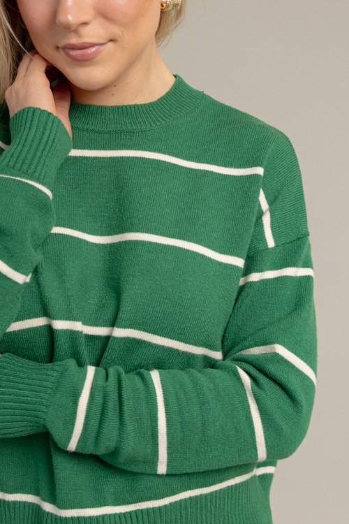 Kya Stripe Sweater, Green - 1021-2h.jpg