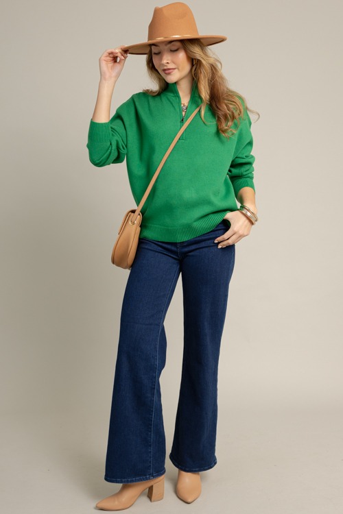 Half Zip Sweater, Green - 1021-35.jpg