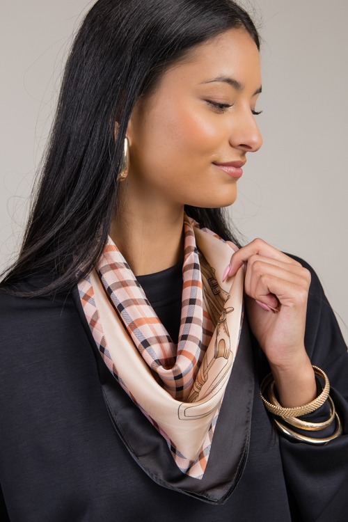 Plaid Print Scarf, Camel - 1022-111.jpg