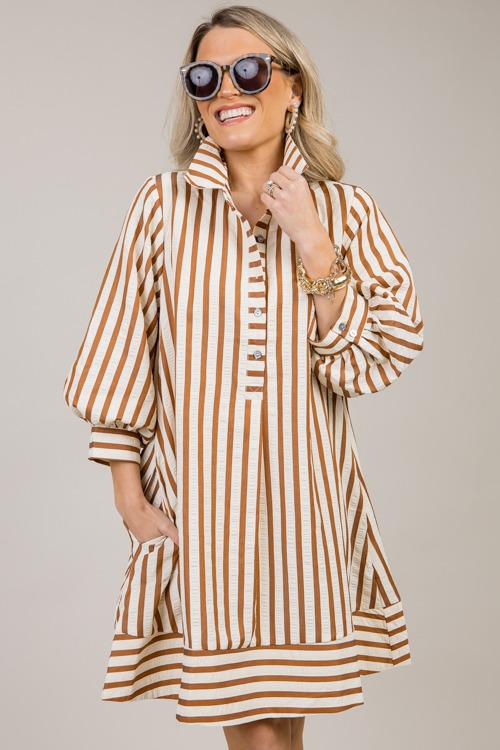 Brinley Stripe Dress, Brown - 1022-125.jpg