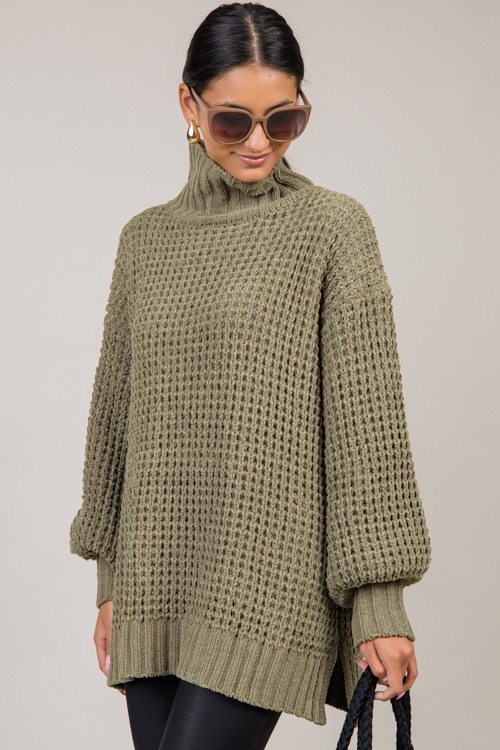 Miley Tunic Sweater, Olive - 1022-144.jpg