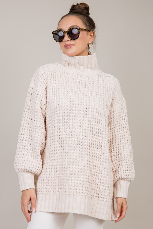 Miley Tunic Sweater, Creme - 1022-156p.jpg