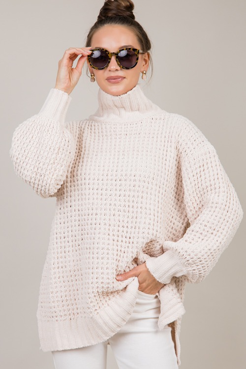 Miley Tunic Sweater, Creme - 1022-159.jpg