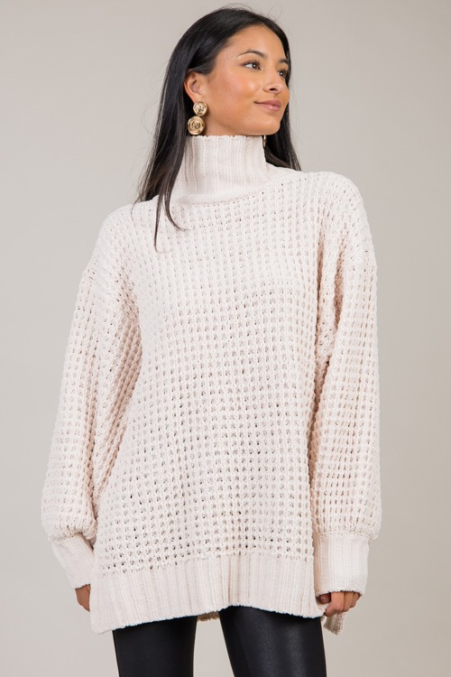 Miley Tunic Sweater, Creme - 1022-163.jpg