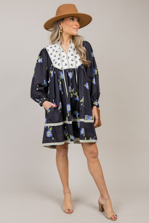 Double Take Floral Dress, Black - 1022-44.jpg