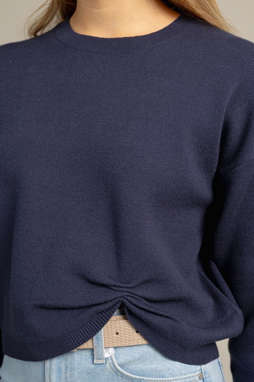 Hem Detail Sweater, Navy - 1022-53h.jpg
