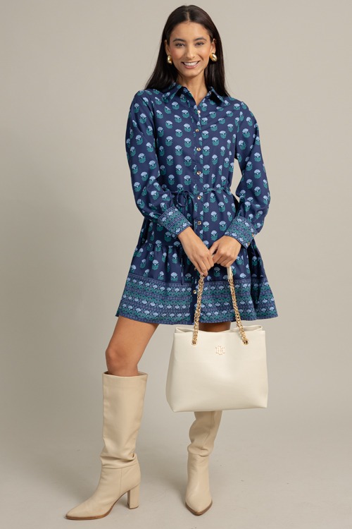 Maya Dress, Floral Foulard