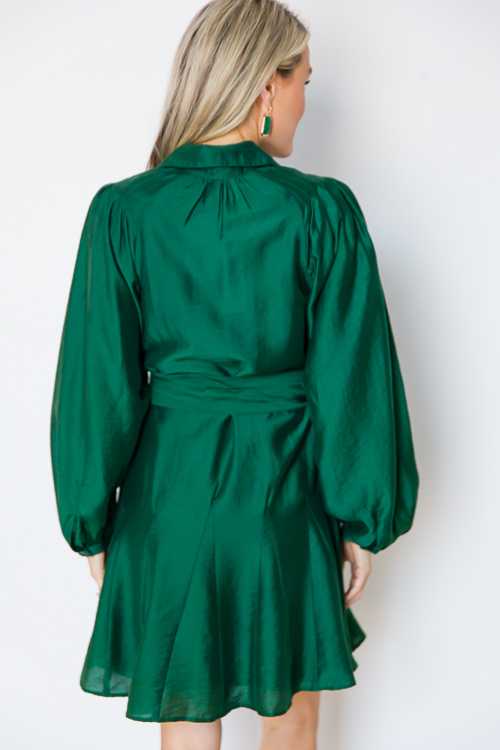 Jewel Green Shirt Dress