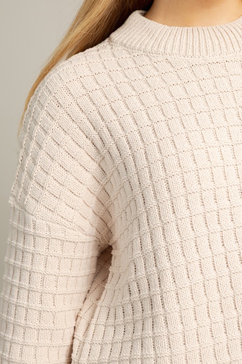 Textured Solid Sweater, Ecru - 1023-13.jpg