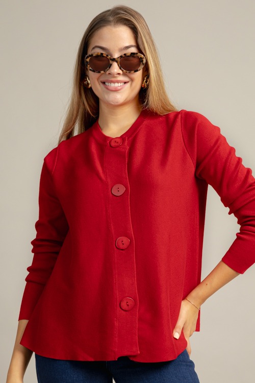Button Front Cardigan, Red - 1023-1p.jpg