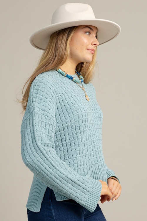 Textured Solid Sweater, Teal - 1023-25.jpg