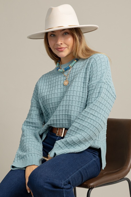 Textured Solid Sweater, Teal - 1023-27.jpg