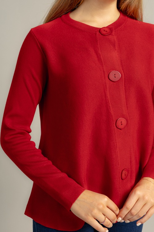 Button Front Cardigan, Red - 1023-2h.jpg