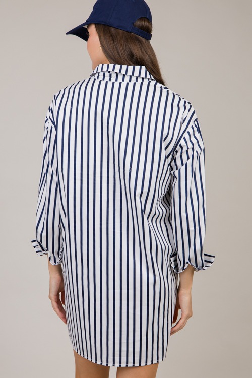 Classic Stripe Shirt Dress, Off White - 1023-61.jpg