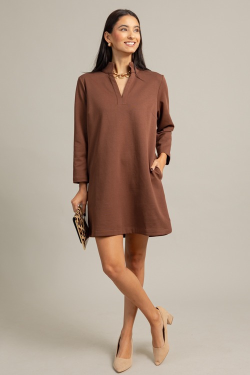 Kiersten Knit Dress, Brown