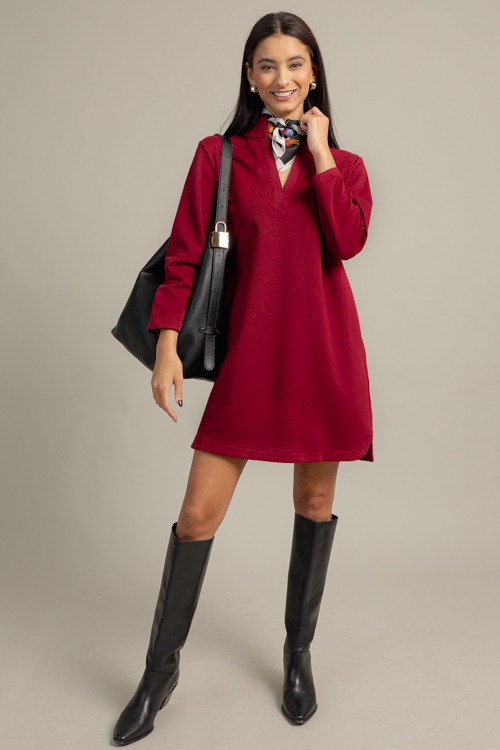 Kiersten Knit Dress, Garnet