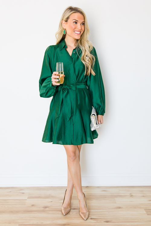 Jewel Green Shirt Dress