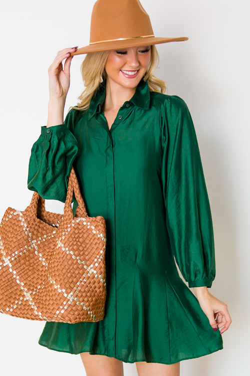 Jewel Green Shirt Dress