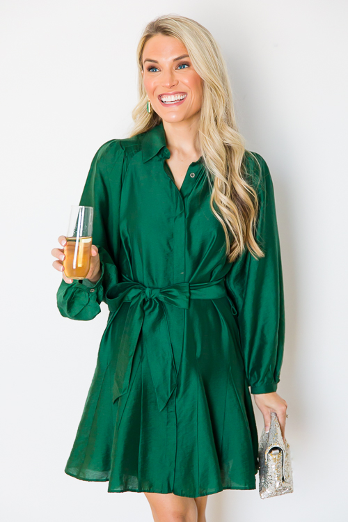 Jewel Green Shirt Dress