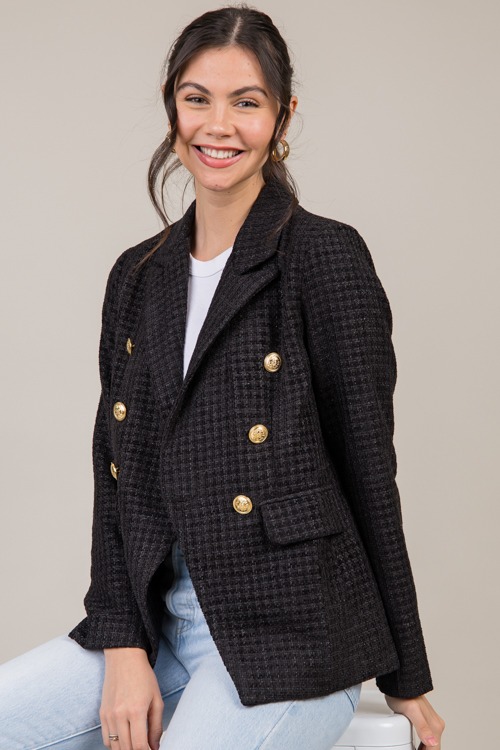 Metallic Tweed Blazer, Black - 1024-104.jpg