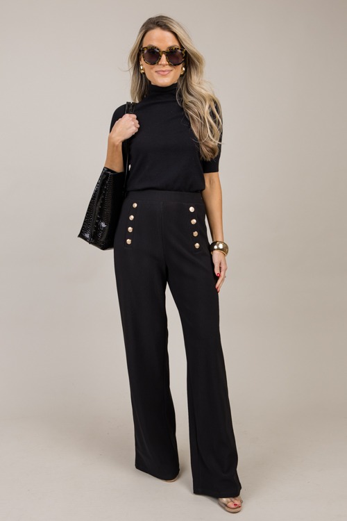 Button Detail Rib Pants, Black - 1024-109.jpg