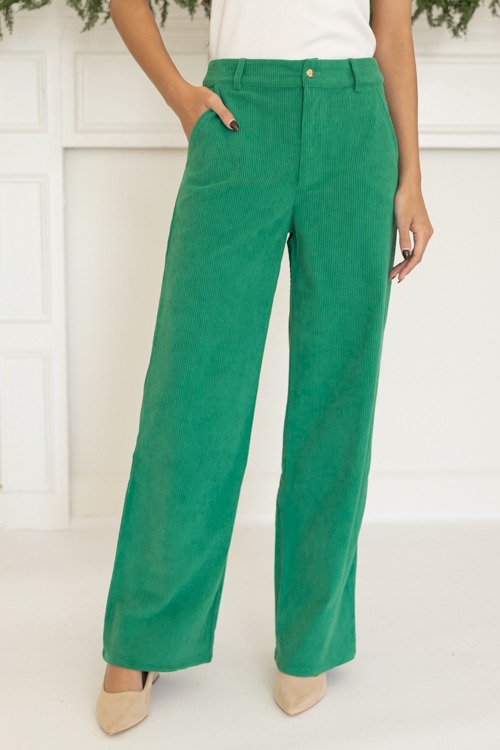 Corduroy Pants, Green