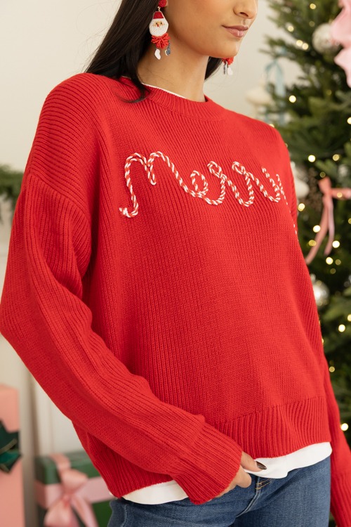 Santa Beaded Earring, Red - 1024-25.jpg