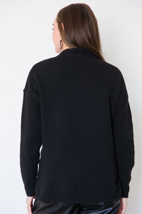 Robin Solid Sweater, Black