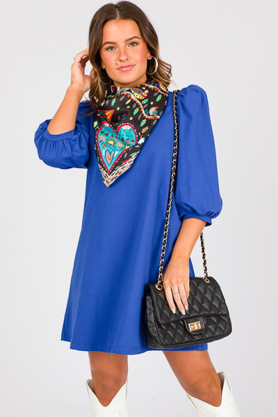 PU Patched T-Shirt Dress main image 1