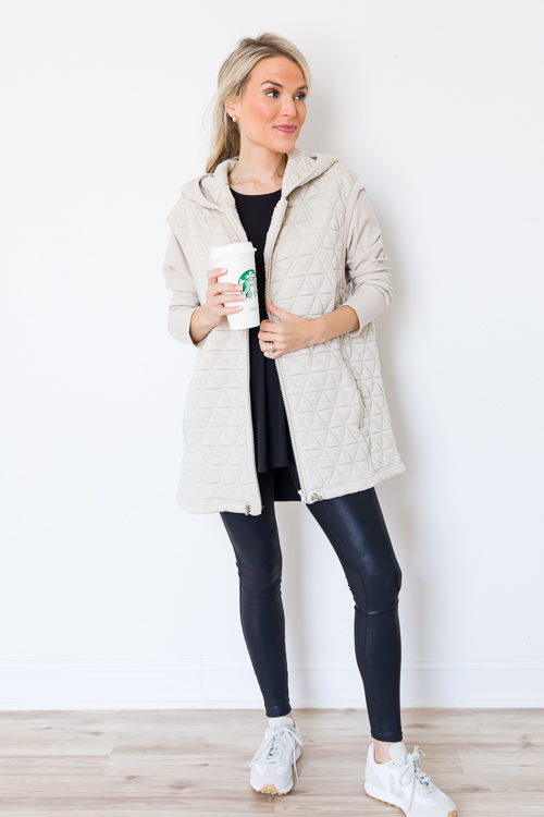 Rib Sleeve Texture Jacket, Beige