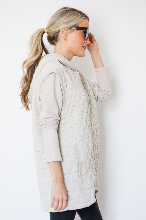 Rib Sleeve Texture Jacket, Beige