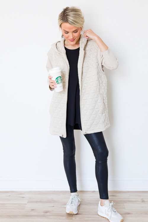 Rib Sleeve Texture Jacket, Beige