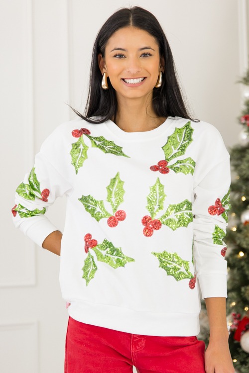 Mistletoe Sequin Sweatshirt, Wh - 1025-25.jpg