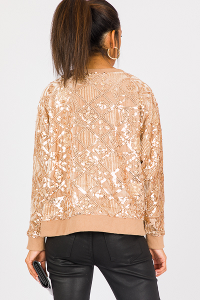 Gold sequin outlet sweatshirt