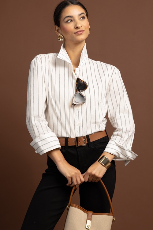 Striped Poplin Shirt, White - 1027-22.jpg