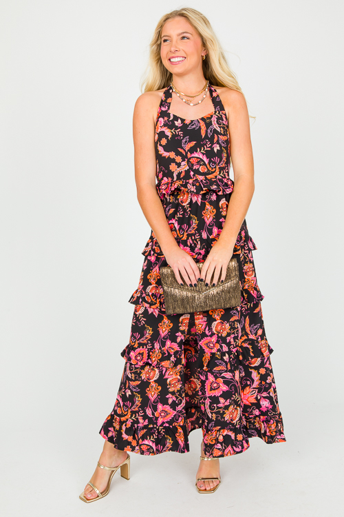 As You Wish Halter Midi, Black
