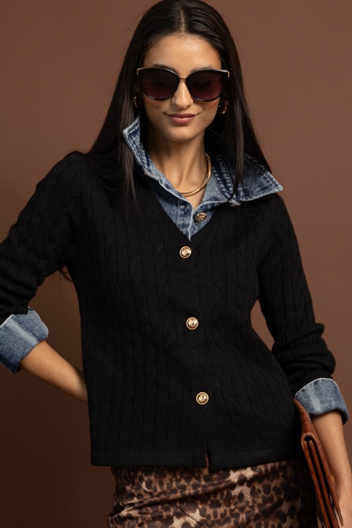 Denim Contrast Cable Sweater, Black - 1027-39h.jpg